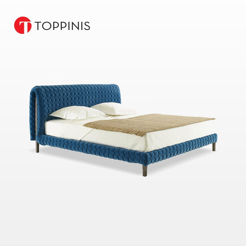 意大利进口绒布布艺床