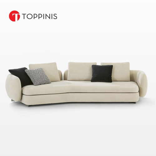 Toppinis意式轻奢弧形布艺沙发