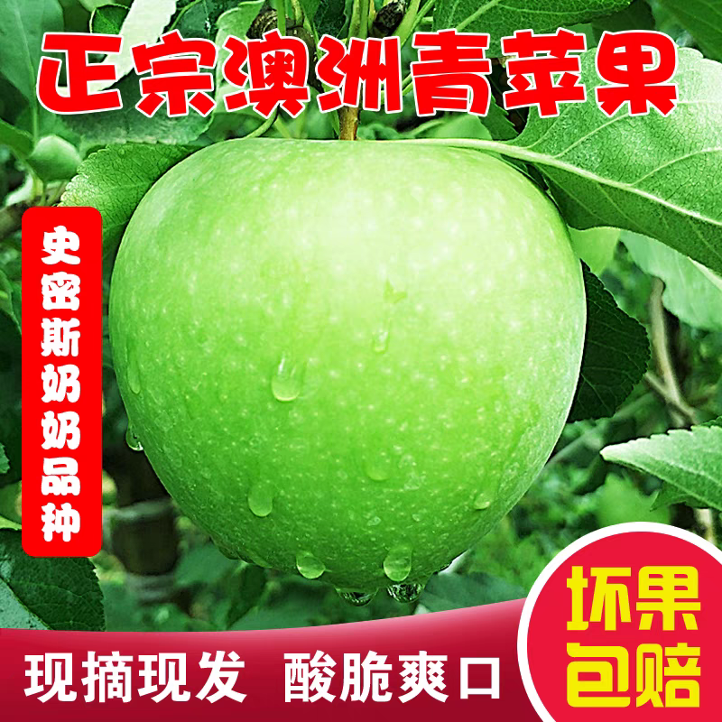 澳洲青苹果新鲜现摘有机脆绿高酸水果榨汁应季孕妇
