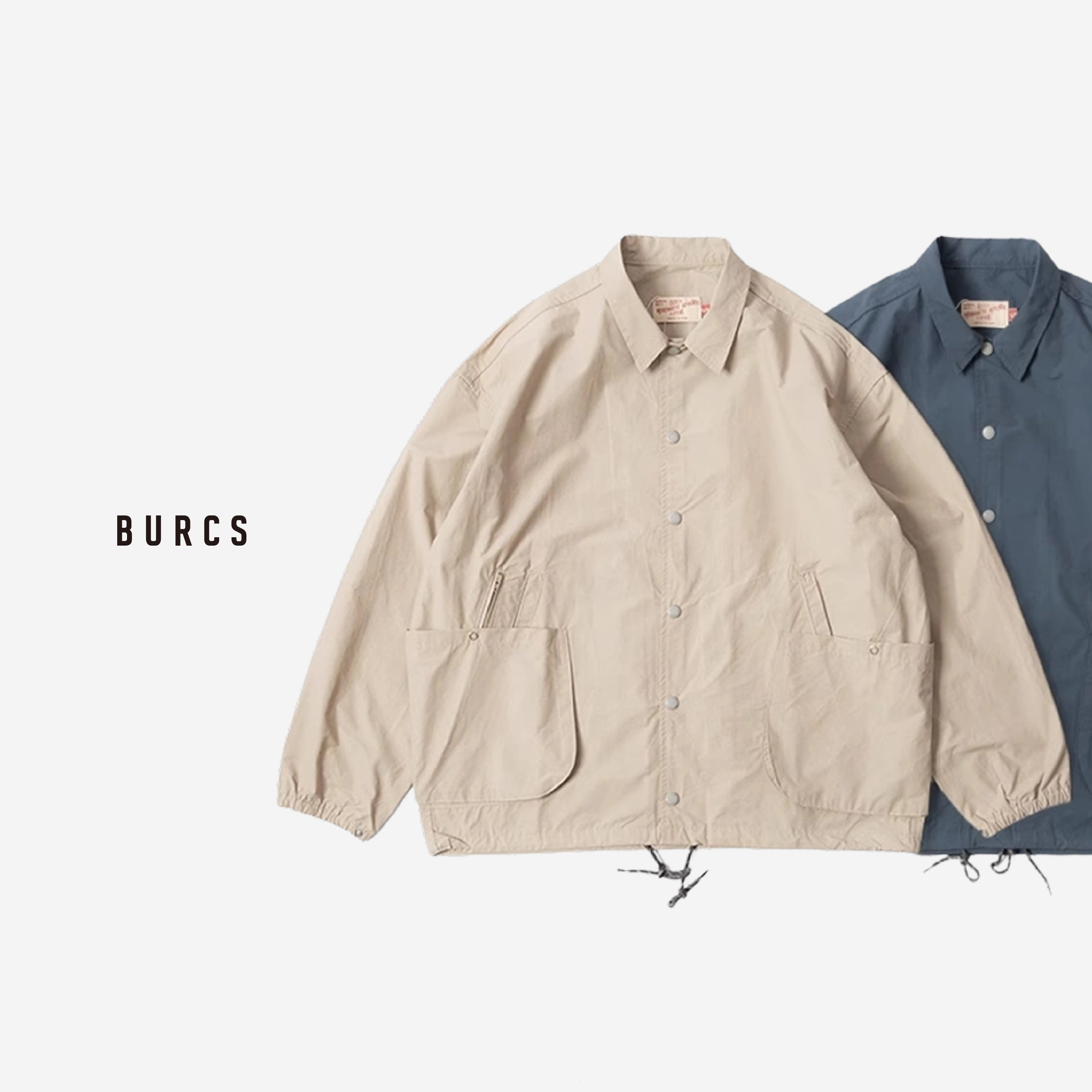 burcs翻领宽松百搭轻便教练外套