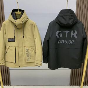 派克服男时尚休闲短款皮草外套真兔毛内胆可拆卸连帽皮毛一体冬季