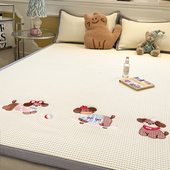 少女心夏季 冰豆豆席2025新款 冰丝凉席三件套可机洗儿童软席空调凉