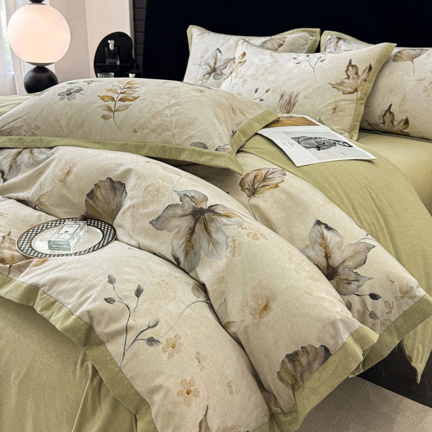 冬季美式田园全棉磨毛被套单人被罩单件加厚纯棉被单双人200x230