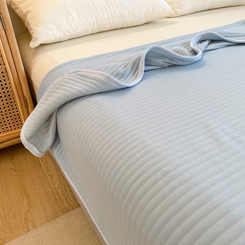 日式竹纤维盖毯成人冰丝夏凉被薄小毯子午睡纯棉毛巾被夏季冷感毯