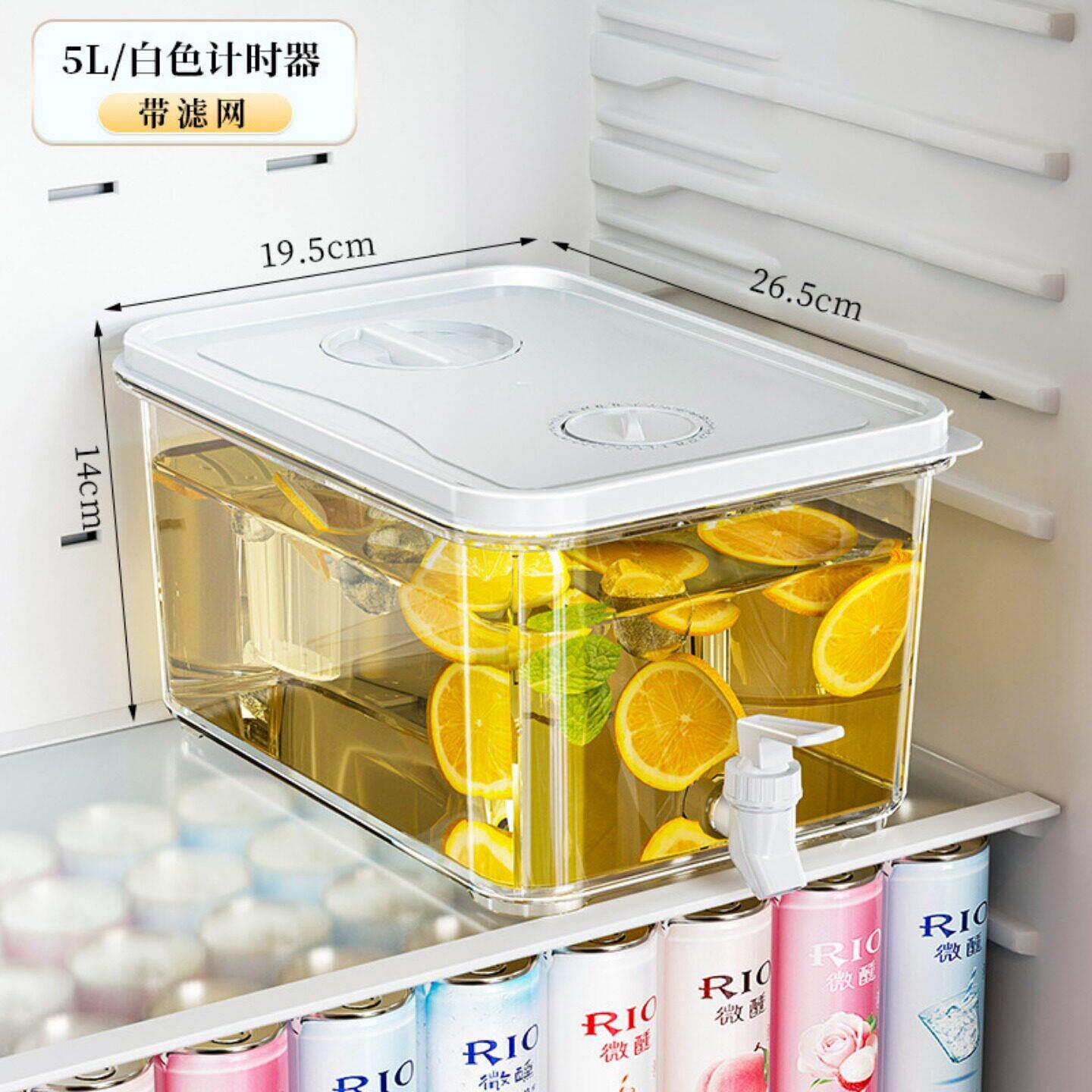 夏日冷水壶冷藏冷泡壶密封果茶食品级冷泡茶耐热凉水杯水果带龙头