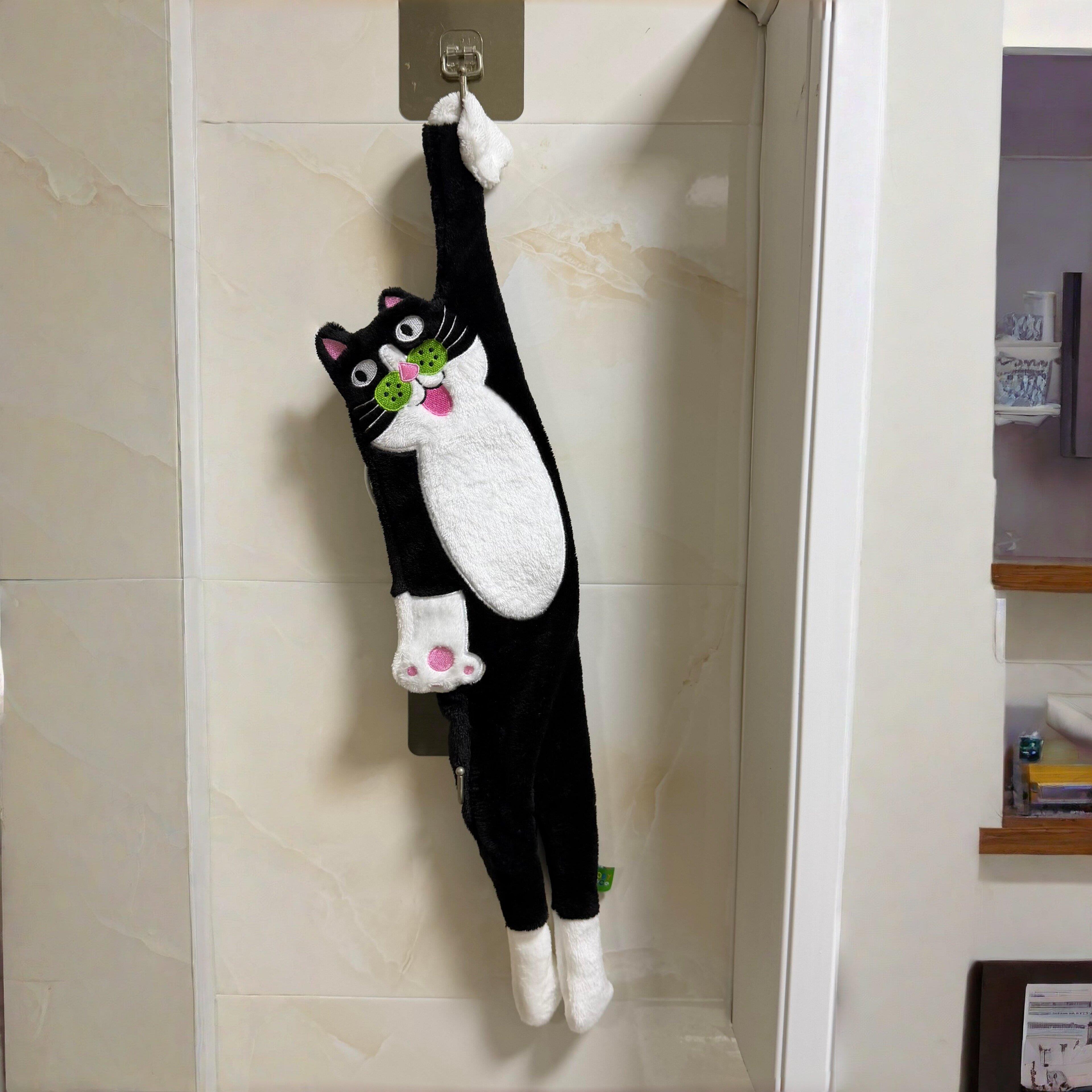 猫咪擦手巾挂式马年创意擦手毛巾超强吸水加厚汗巾手帕厕所毛巾