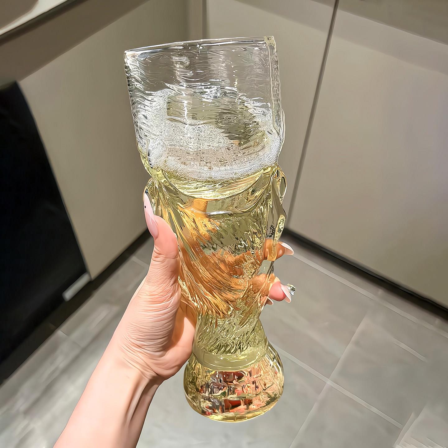 大力神杯玻璃杯世界杯啤酒杯轻奢高档透明家用杯子大容量2026新款