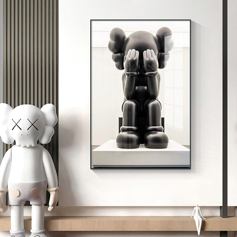 潮流暴力熊大哥远同款背景壁画玄幻走廊装饰画男孩电竞房间墙挂画