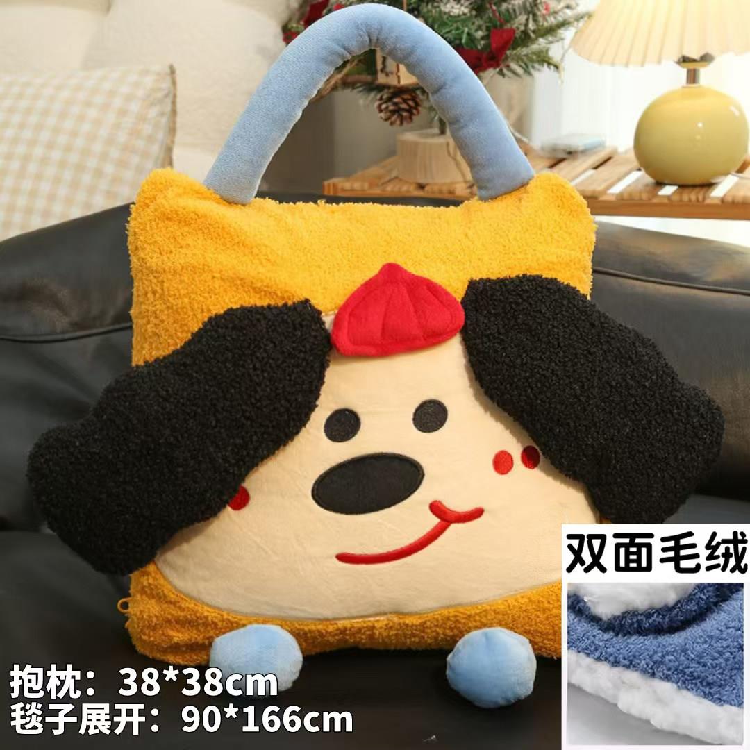 车子抱枕被子两用护腰午休枕软包沙发毯二合一办公室车载汽车靠枕