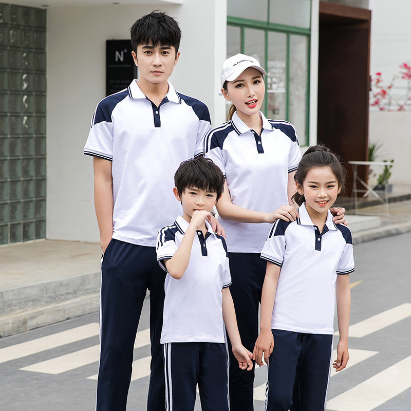校服中学生夏季短袖运动套装高中大学生毕业班服男女军训服团体服
