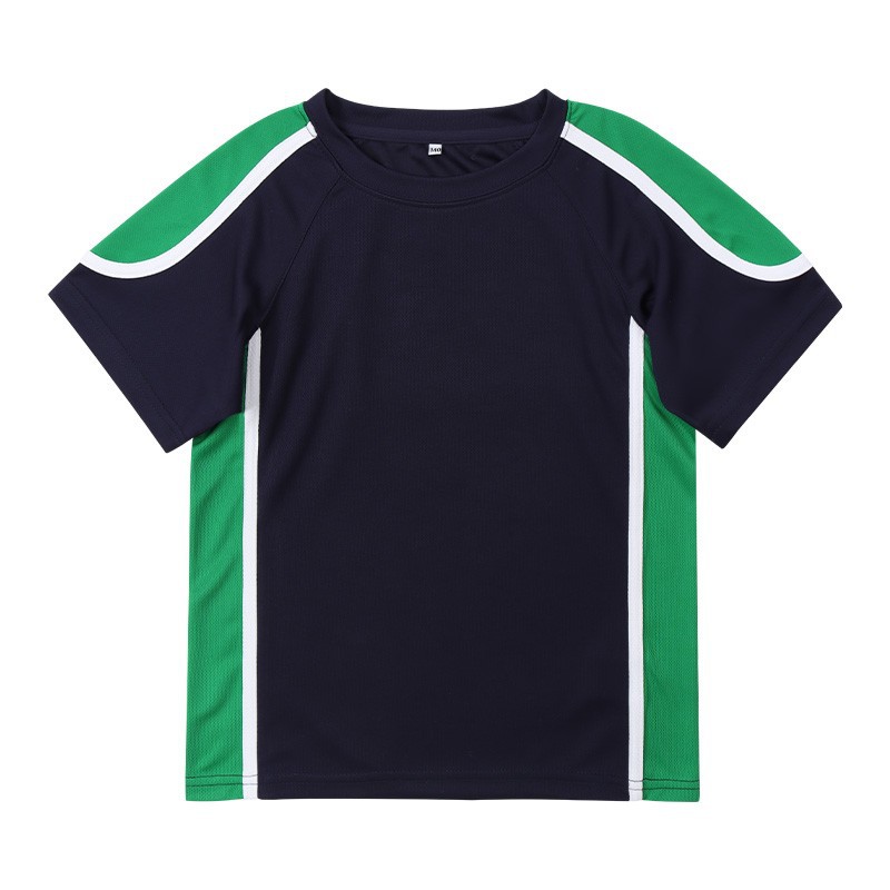 学生校服短袖英伦风夏季校服速干透气半袖藏青拼绿色中学小学