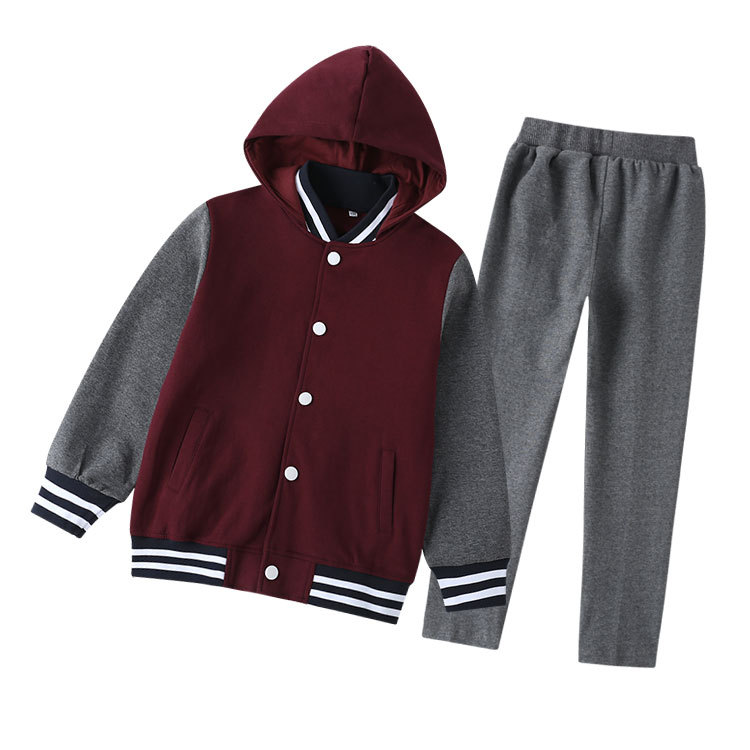 园服春秋款校服小学生校服运动服套装带帽英伦风棒球服条纹腰裤子