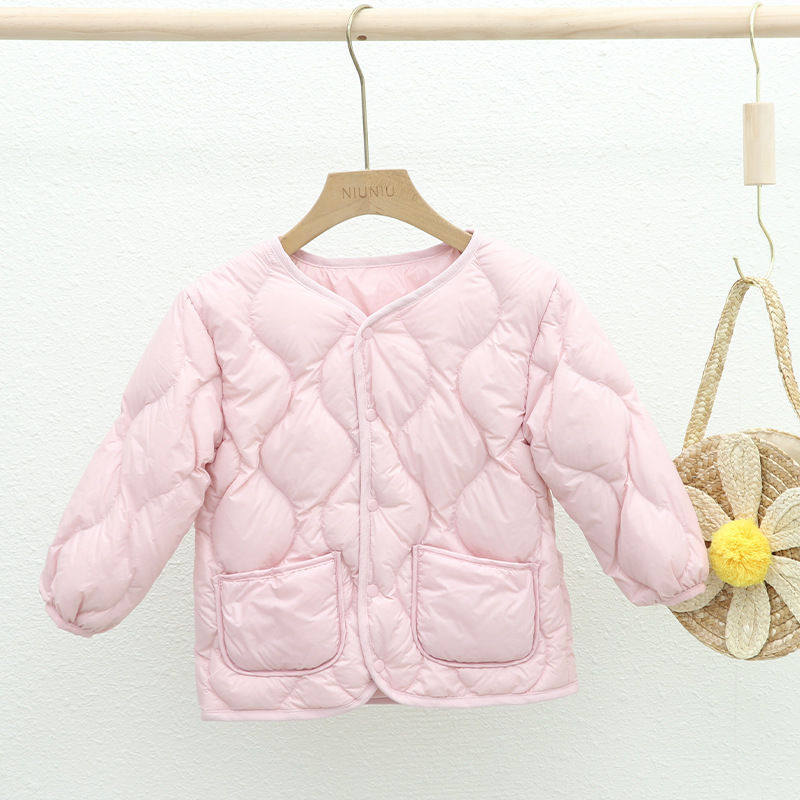 儿童轻薄款羽绒服女童男童宝宝小童校服内穿保暖秋冬轻便内胆外套