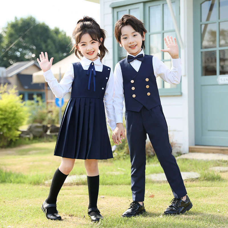 小学生校服套装女童连衣裙幼儿园园服班服男女学院风合唱演出服