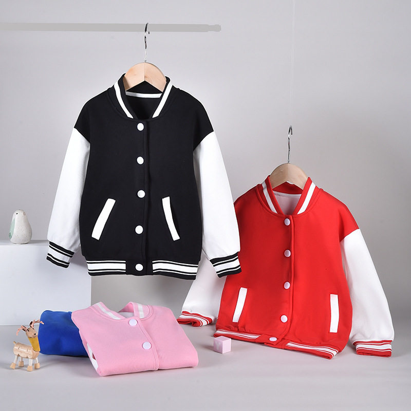 春秋儿童棒球服外套韩版宽松休闲夹克上衣校服班服印logo