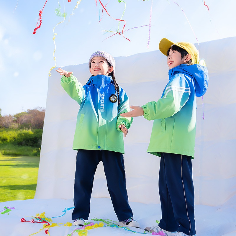 幼儿园园服秋冬加厚运动班服三件套小学生校服可拆卸三合一冲锋衣