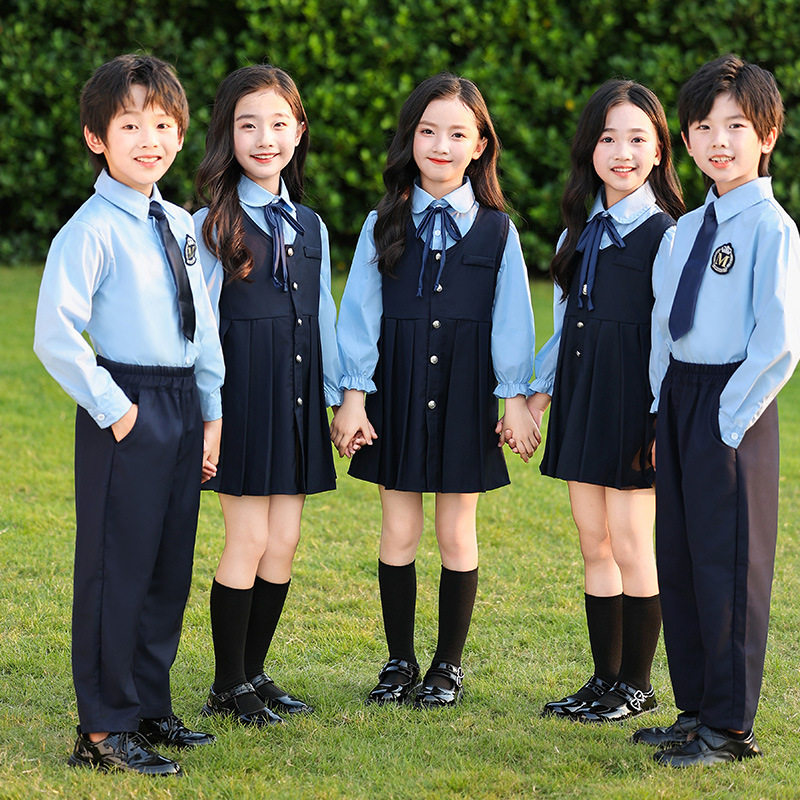 幼儿园园服春秋新款中小学生校服套装教师服工作服英伦学院风班服