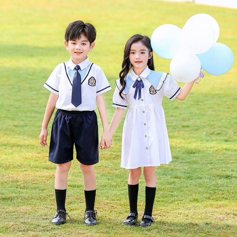 中小学生夏季校服儿童学院风英伦风班服幼儿园园服毕业照服合唱服