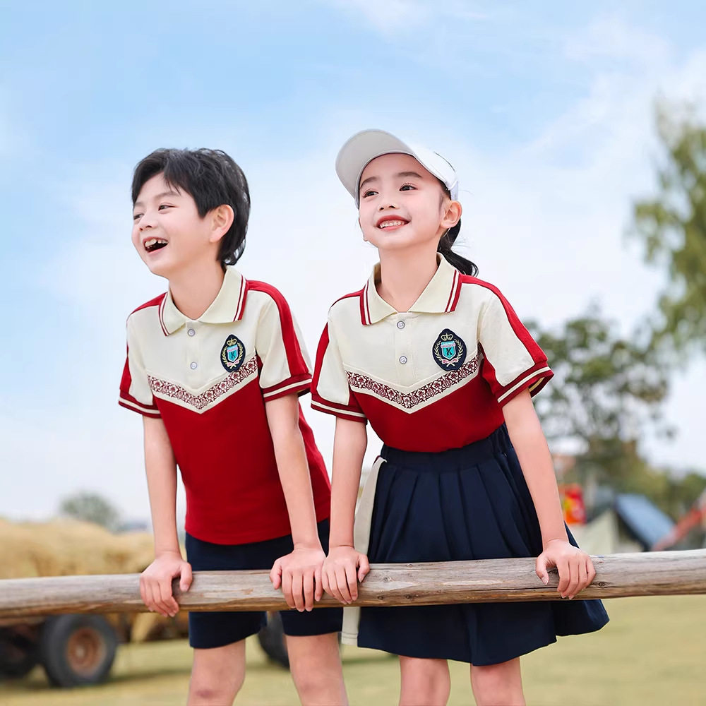 幼儿园园服夏季款英伦风一年级班服小学生校服儿童运动会三件套装