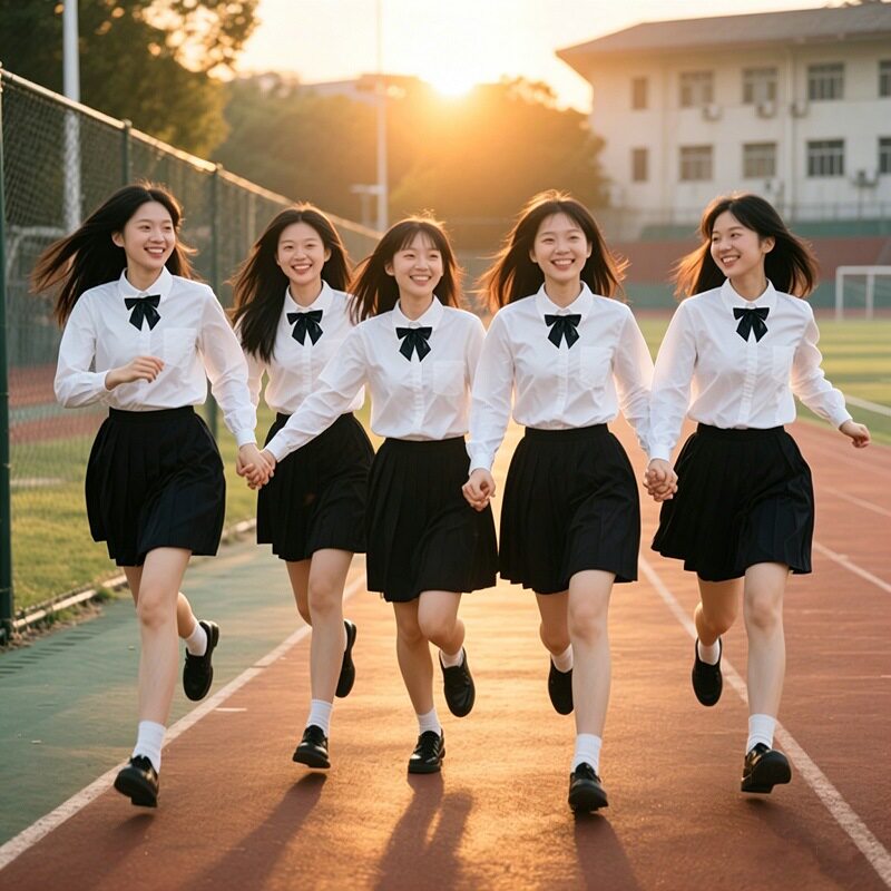 初中生班服毕业套装高中学生合唱朗诵演出服小学学院风运动会校服