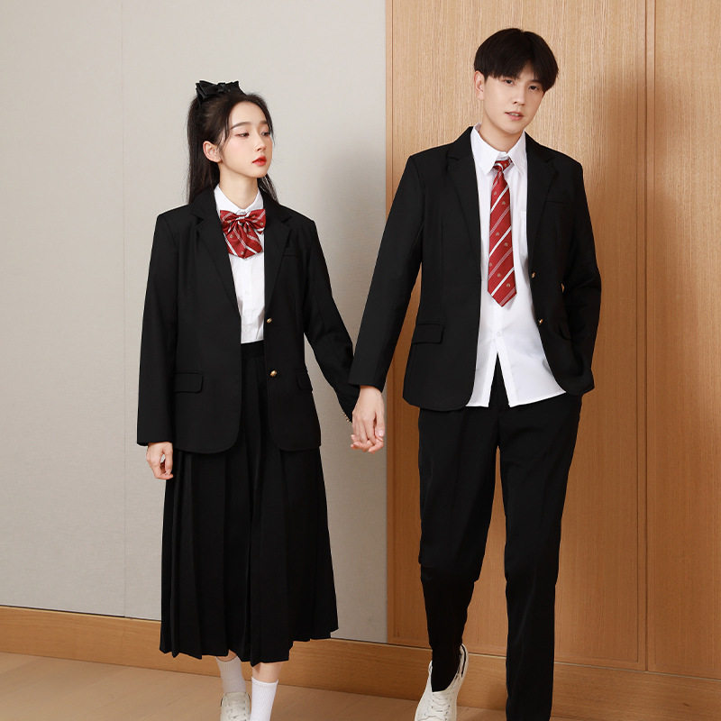 中学生校服高中生班服西装学院风大合唱团朗诵演出服运动会秋季服