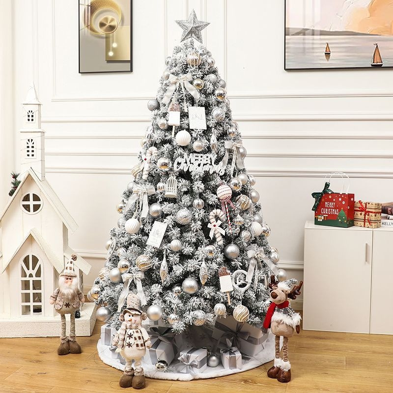 新款圣诞树家用装饰1.5/1.8米圣诞节套装北欧高级雪花落雪树套装