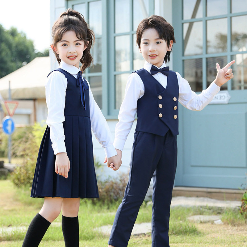小学生校服套装女童连衣裙幼儿园园服班服男童女学院风合唱演出服