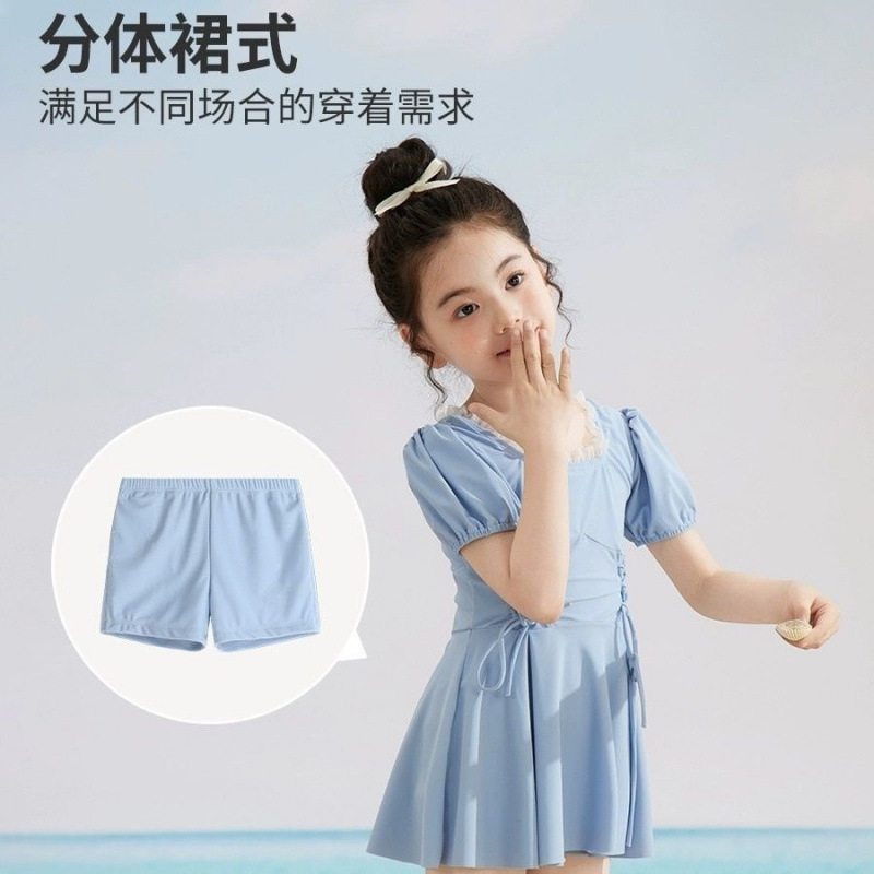 夏装儿童夏季2025新款女童装韩版休闲防晒连体泳衣泳装平角