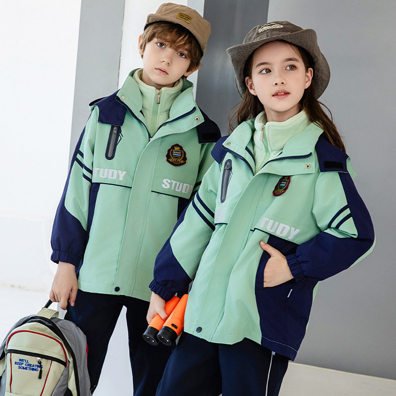 幼儿园园服春秋装校服套装小学生儿童棒球服班服运动学院风三件套