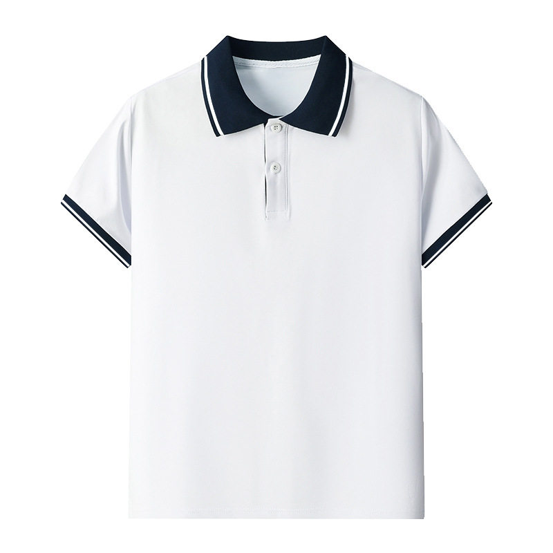 中学生夏季校服短袖套装初中生T恤POLO衫高中浅蓝白酒红绿黄半袖