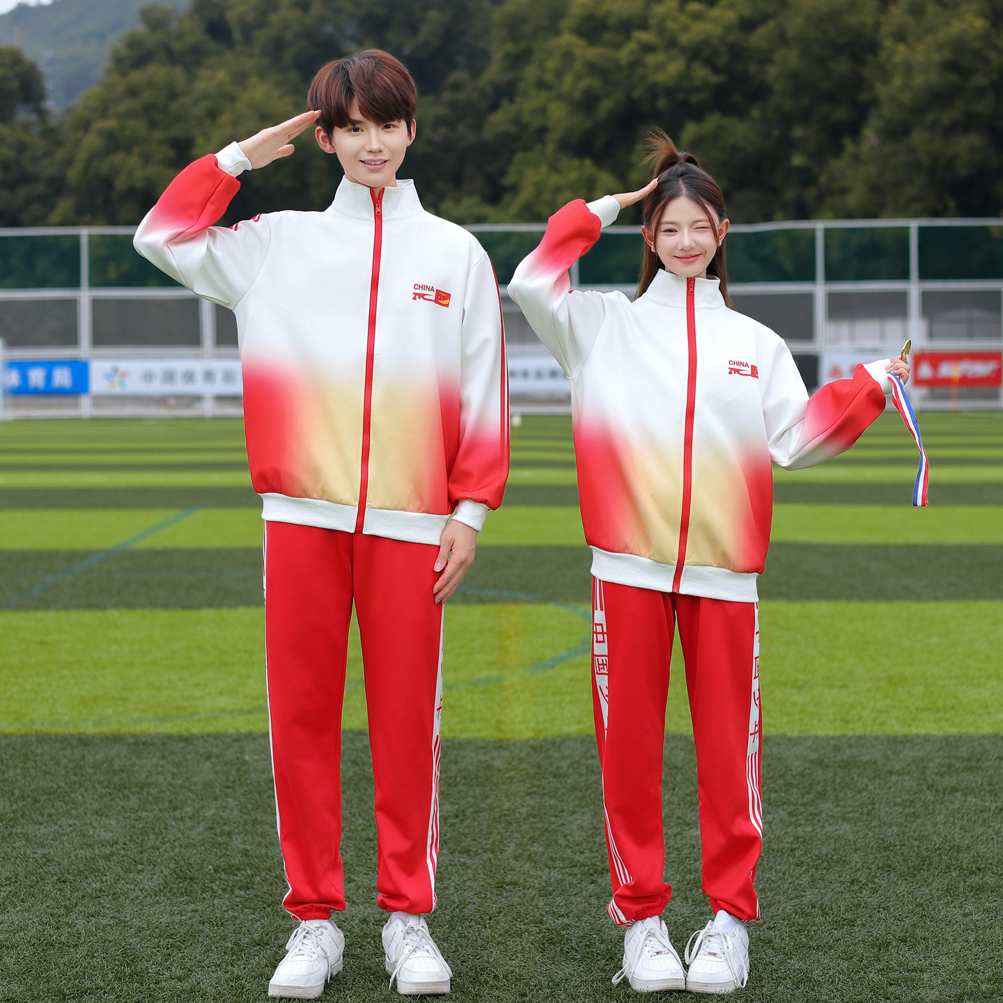班服套装新款秋季中国少年学院风初高中生运动会开幕式三件套校服