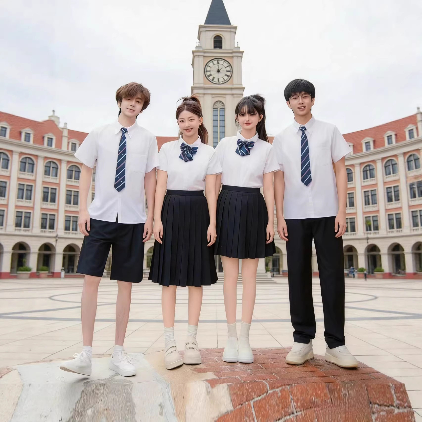 高中初中学生毕业班服学院风套装运动会校服合唱团诗歌朗诵演出服
