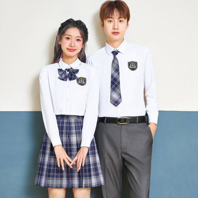 初高中学生毕业校服男女班服套装学院风厂家秋季jk制服长袖衬衫