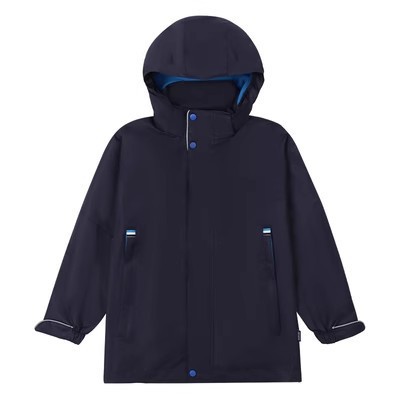中小学生藏青羽绒冲锋衣棉服两件套可拆卸秋冬季保暖园服校服套装
