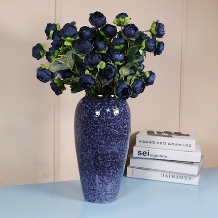 Jingdezhen Ceramics Modern Minimalist American-Style Chinese-Style Tabletop Vase for Fresh Flowers, Lucky Bamboo, Dried Flowers, Flower Pot Decoration