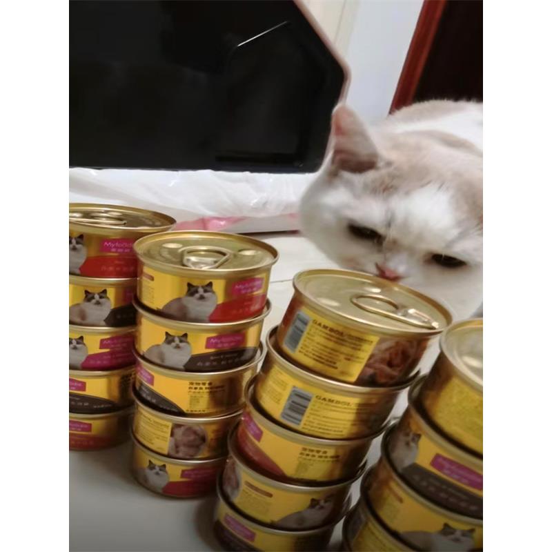 麦富迪猫咪罐头 85q白肉吞拿鱼小金罐 浓汁大肉块营养补水 牛磺酸