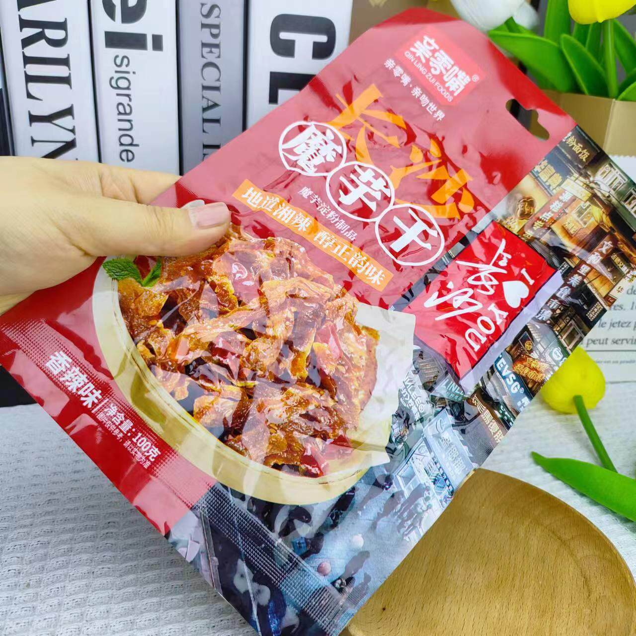 亲零嘴湖南香辣魔芋干超麻辣解馋魔芋爽素毛肚即食休闲零食小吃