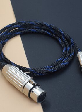 降噪高保真先锋LC10森然二代三代声卡3芯卡侬母转迷你4芯卡农母话筒线48V电容麦克风连接声卡线XLR mini线