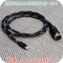 7芯iPhone苹果手机线庞巴迪摩托音箱线 专用庞巴迪RT三箱蜘蛛侠音响手机AUX连接线7针MIDI转3.5mm音频线DIN