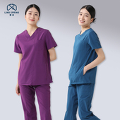 洗手衣女医护人员医护专用刷手服短袖 口腔医院弹力速干医生工作服