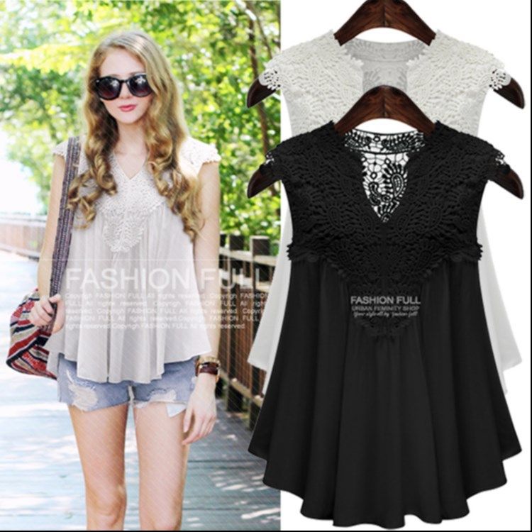 Summer Women Chiffon Loose Shirt Ladies Blouse Lace Tops 女|msdalam kategori Butik wanita / wanita, baju lace/baju chiffon - dari Buy2taobao.com untuk memberikan perkhidmatan ejen Taobao profesional membeli