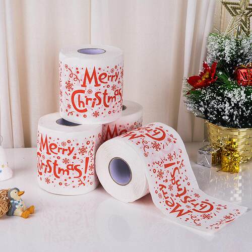 2p Christmas Pattern Series Roll Paper Christmas Decorations