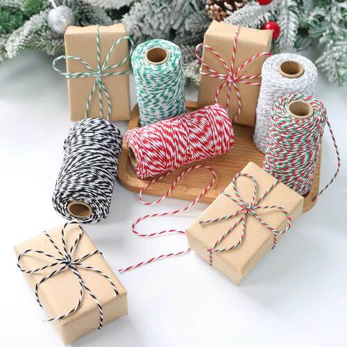 Christmas Cotton Cords Rop Twines Merry Christmas Decor For
