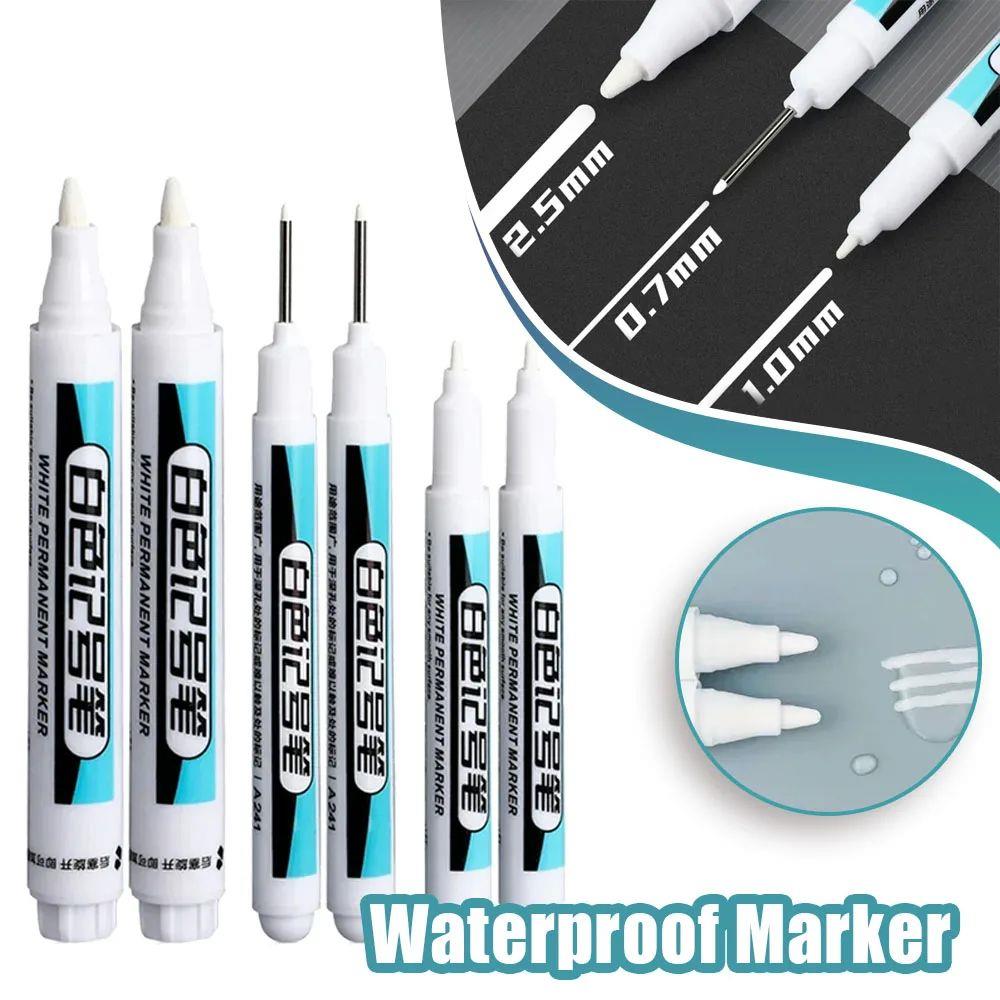White Permanent Paint Pen Set Wood Rock Plastic Leather Glas