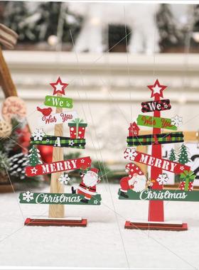Christmas mini tabletop Christmas tree wooden decoration
