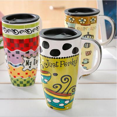 Mug water with cover drinking Large capacity coffee