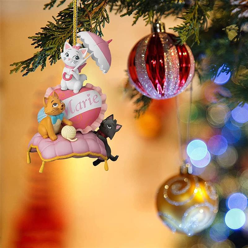 Flat Acrylic plane Princess Christmas Pendant Xmas Tree