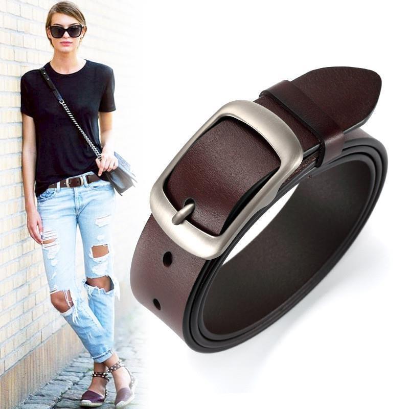 New Luxury Genuine Leather Belt For Women Jean Strap Casual