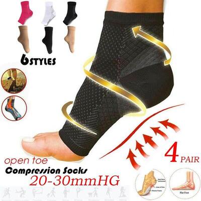 1Pair Foot Anti-Fatigue Compression Socks Ankle Support