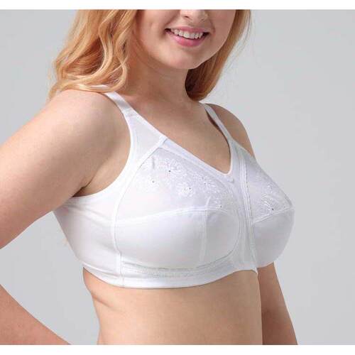White cotton bra big size 85 90 95 100 105 110 D DD E F G cu